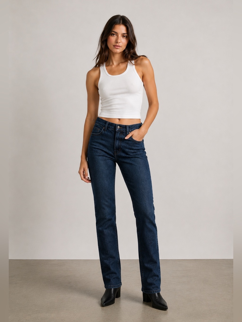FDJ French Dressing Suzanne Dark Wash Slim Straight Jeans Size 4